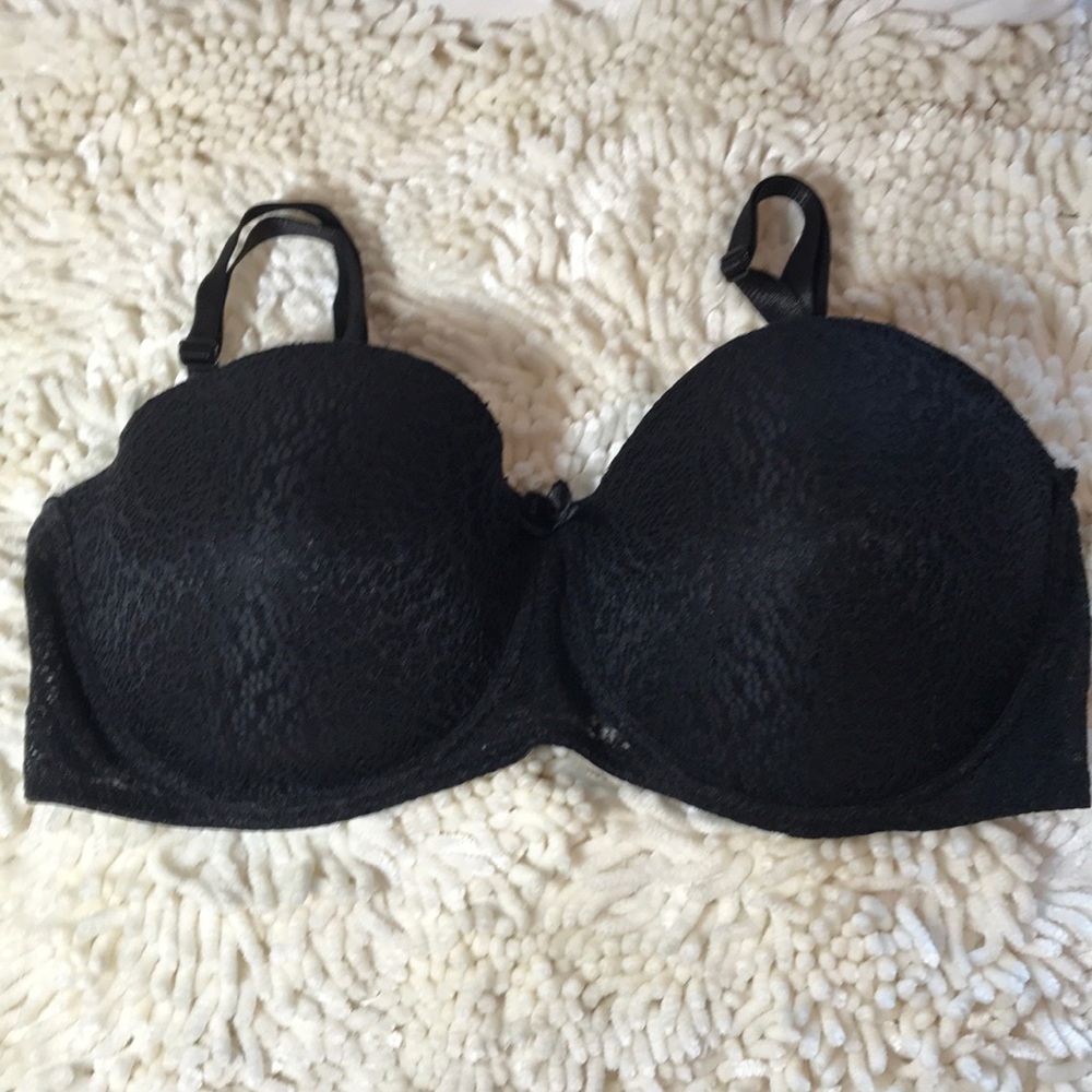5 way Convertible straps black lace 38 DD bra NWOT